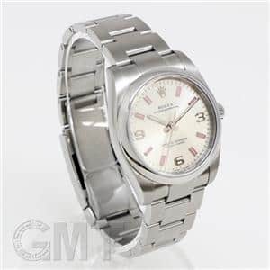 ROLEX ロレックス オイスターパーペチュアル 114200 シルバー 369 ピンクバー メイン