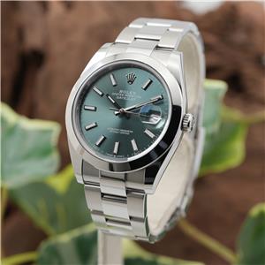 ROLEX ロレックス デイトジャスト 41 126300 ミントグリーン オイスターブレスレット【未使用】 メイン