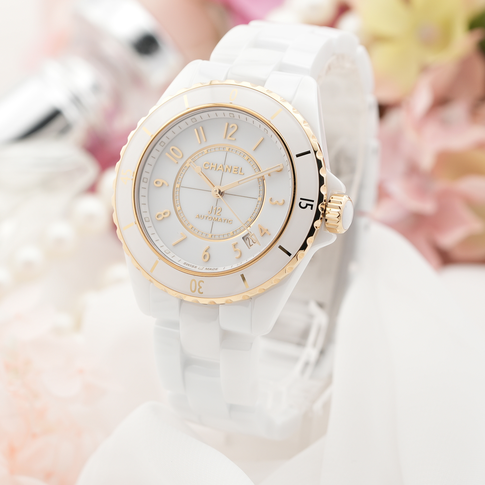 中古)CHANEL シャネル J12 キャリバー 12.1 38MM ホワイトセラミック 