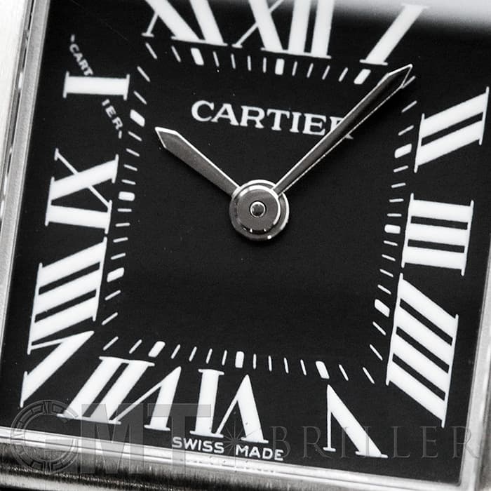 【超希少⭐️アジア限定】カルティエcartieタンクフランセーズ黒文字盤新品仕上げ 中古)CARTIER カルティエ タンク フランセーズ SS SM ブラック アジア