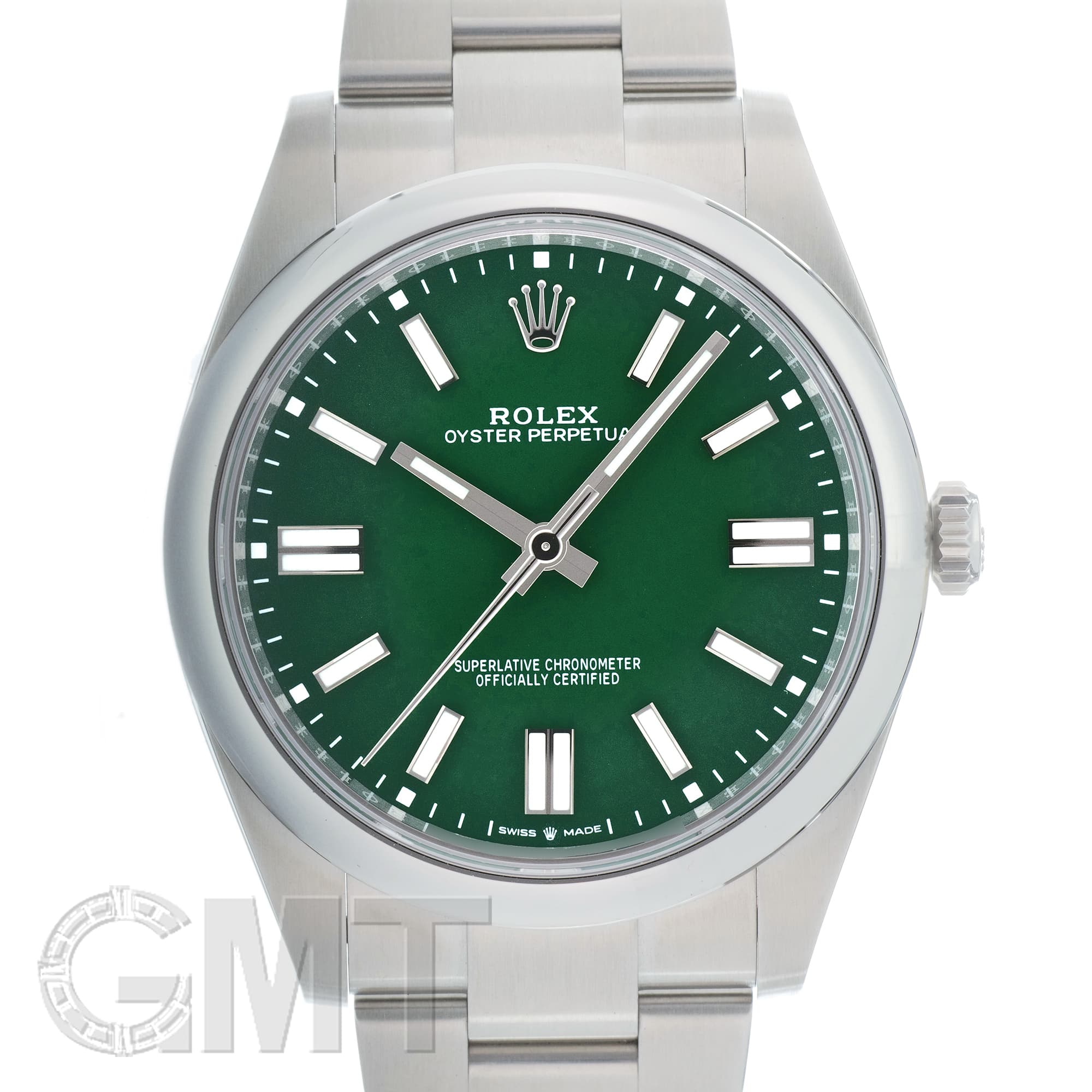 中古)ROLEX ロレックス オイスターパーペチュアル 41 124300 グリーン