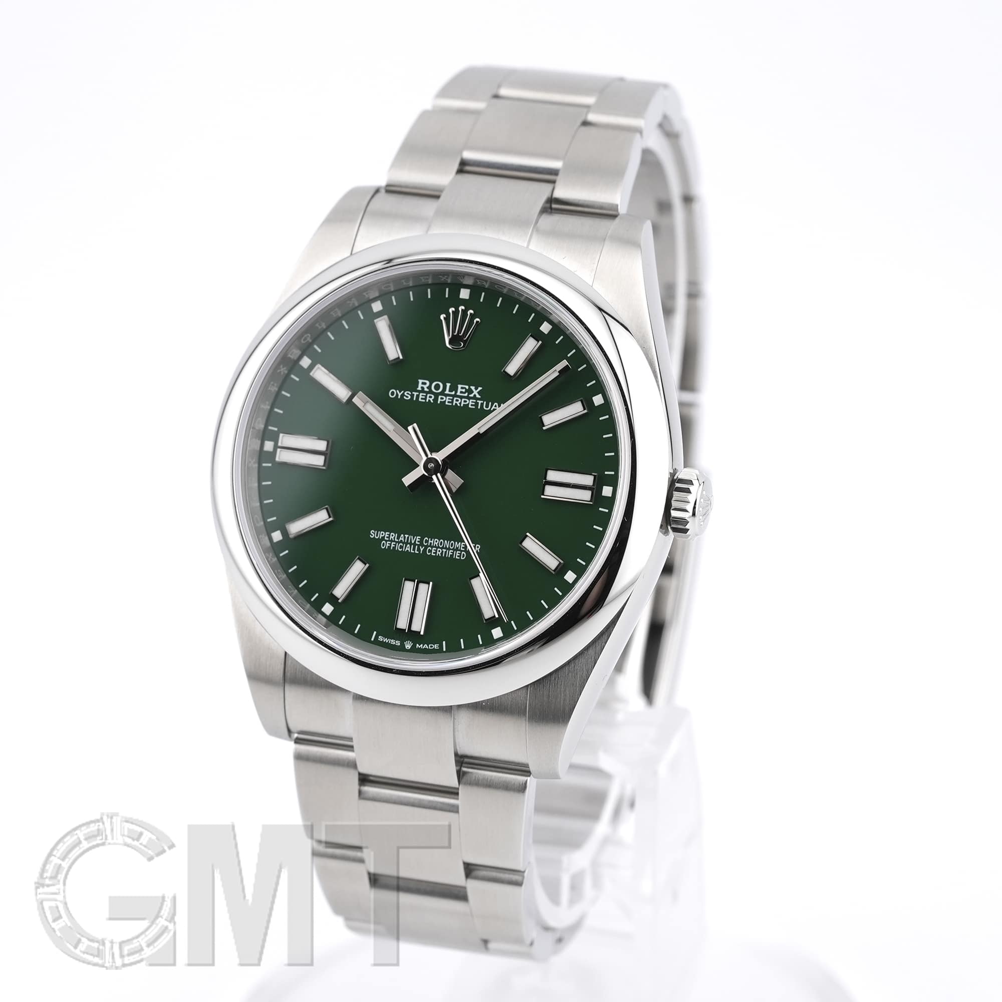 中古)ROLEX ロレックス オイスターパーペチュアル 41 124300 グリーン