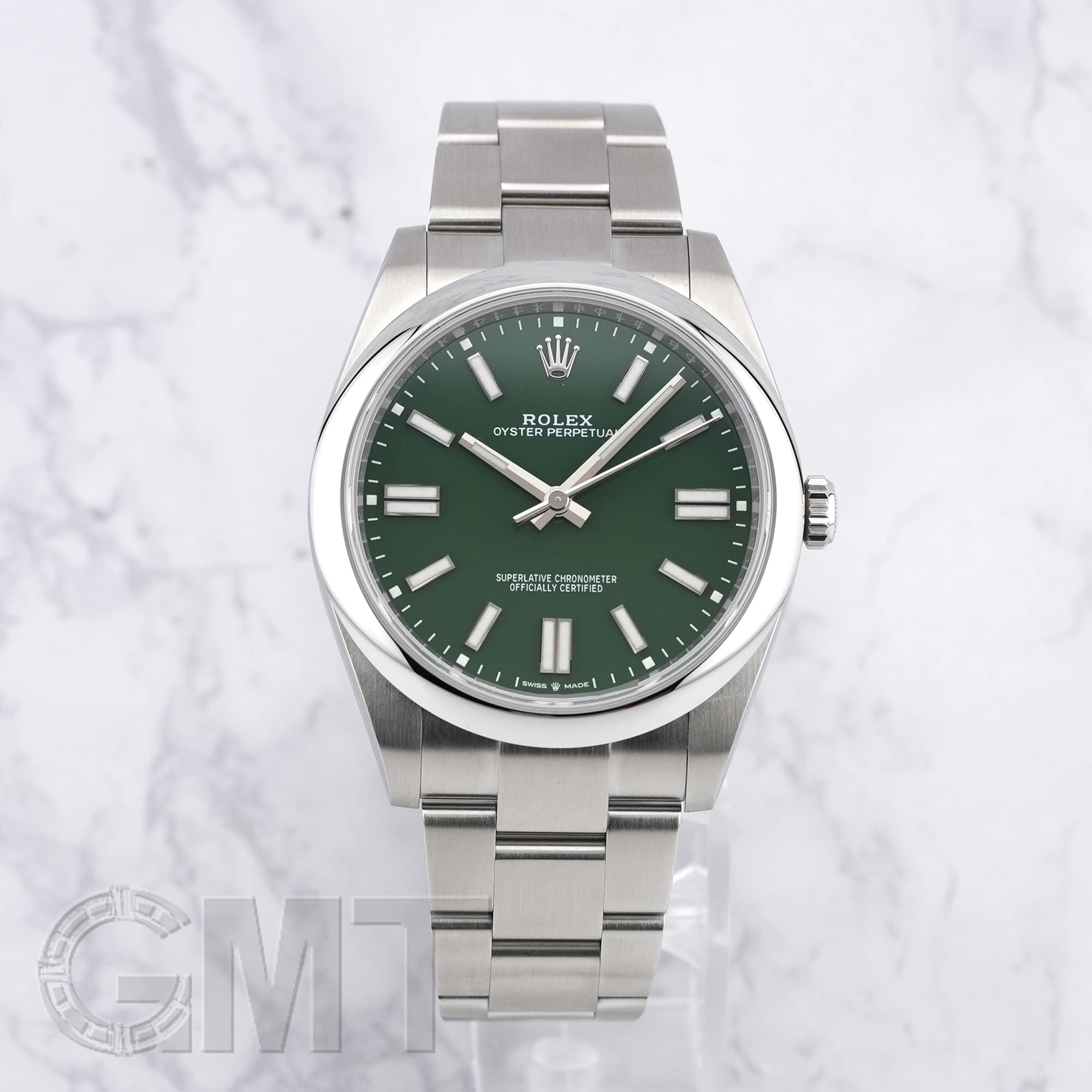 中古)ROLEX ロレックス オイスターパーペチュアル 41 124300 グリーン