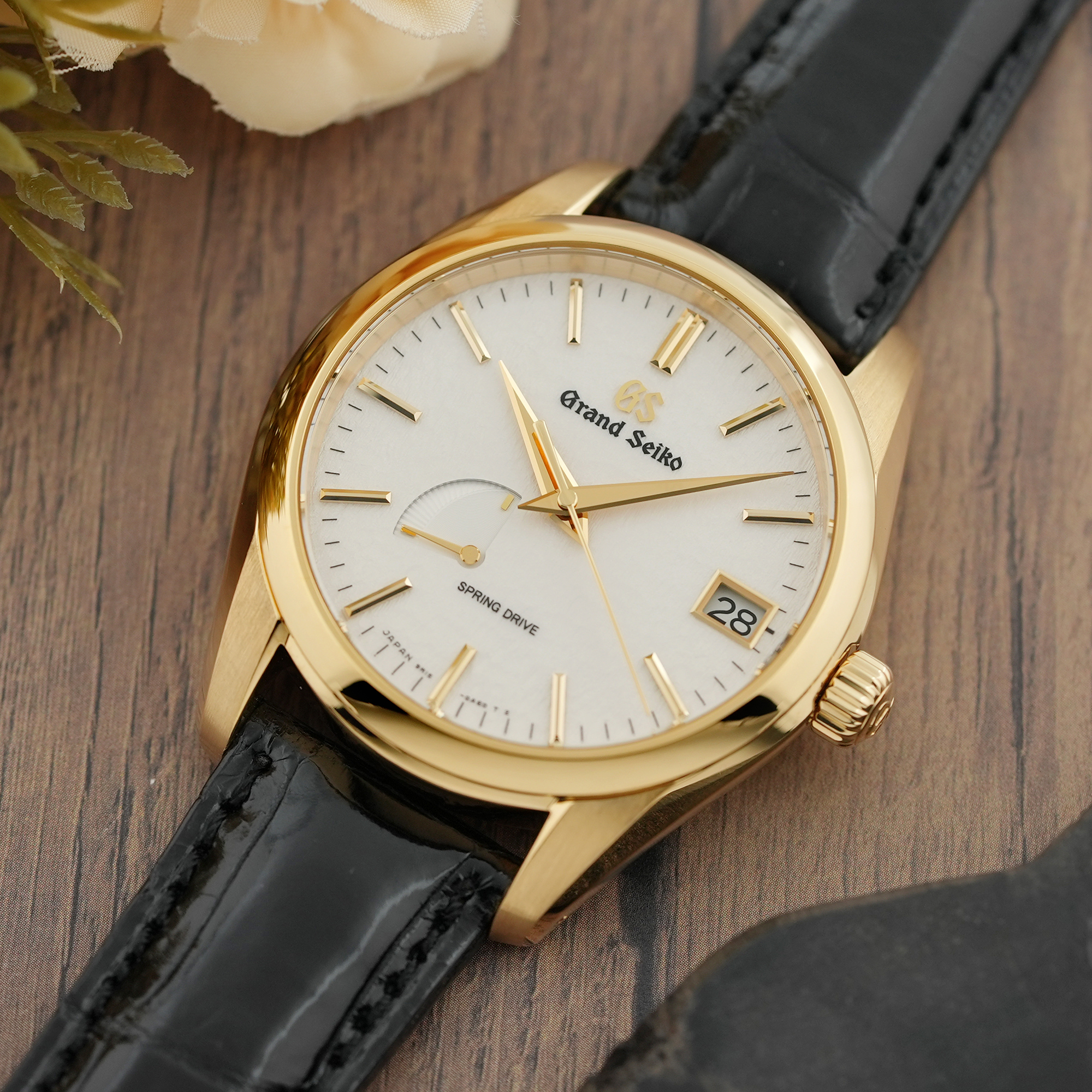SEIKO セイコー 腕時計 14K ゴールド 6020-5630 中古)SEIKO セイコー グランドセイコー スプリングドライブ パワー