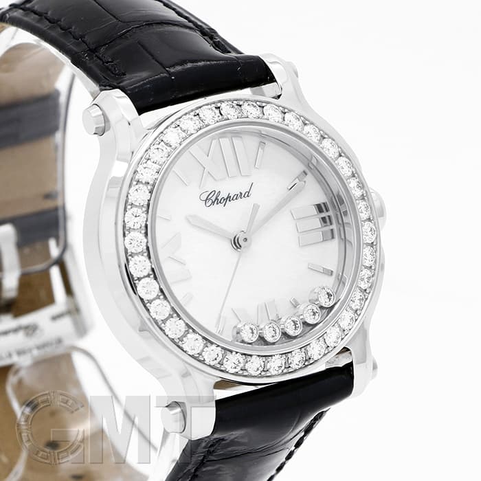 新品)CHOPARD ショパール ハッピースポーツ ホワイト ベゼルダイヤ