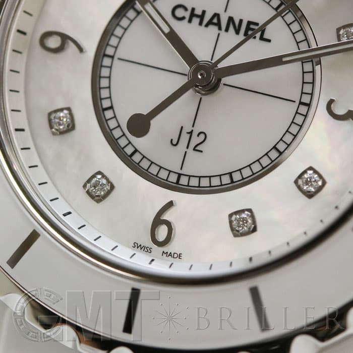 新品)CHANEL シャネル J12 ホワイトセラミック MOP/8Pダイヤ 33mm