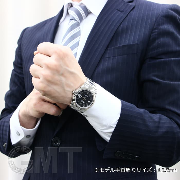 中古)ROLEX ロレックス デイトジャスト II 116334 ブラック ローマ