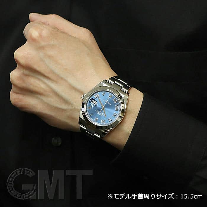 【美品】ロレックス純正　レディース デイトジャスト　オイスターブレスコンビ　コマ 中古)ROLEX ロレックス デイトジャスト 41 126334 ブルー