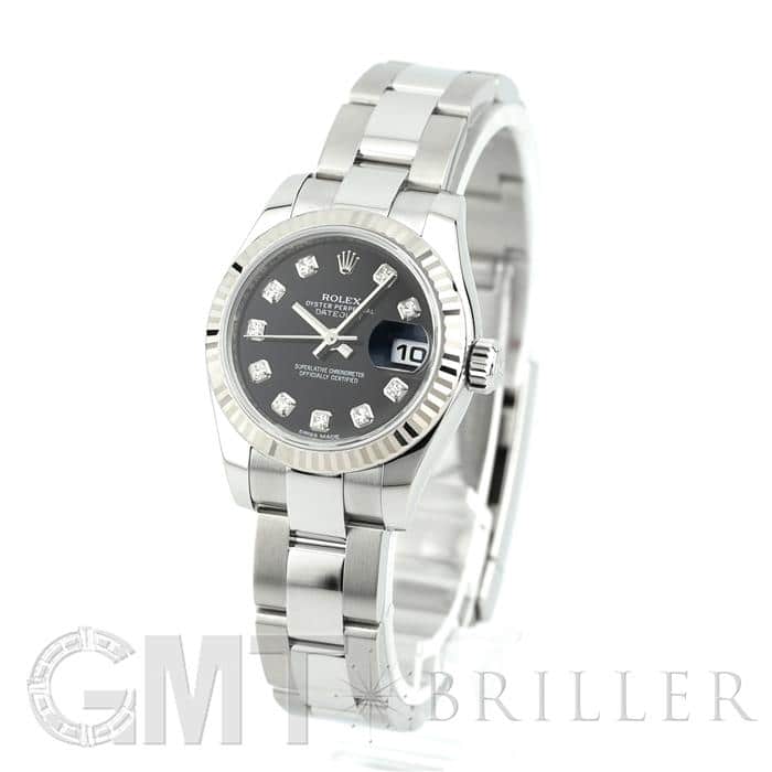 ロレックス　ブレスレット中古 中古)ROLEX ロレックス デイトジャスト 179174G ブラック