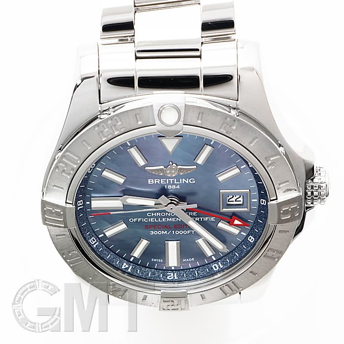 中古)BREITLING ブライトリング アベンジャー II GMT ブルーMOP