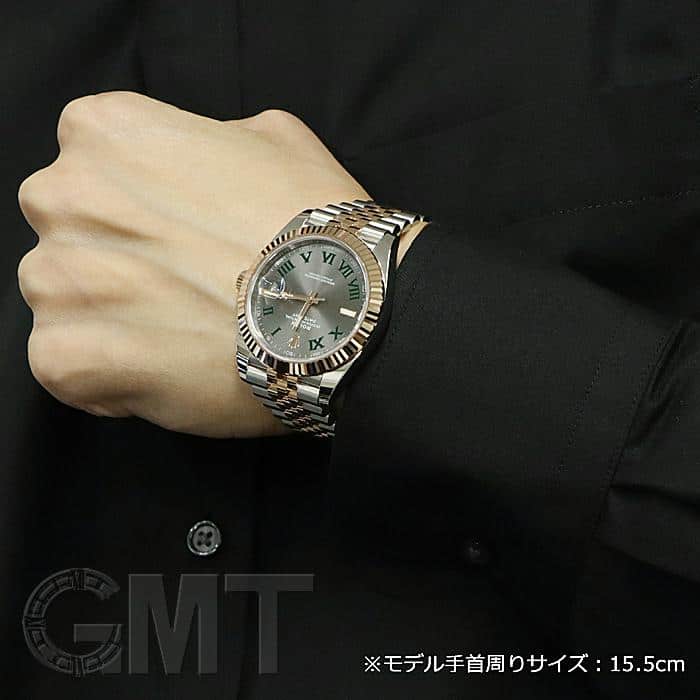 中古)ROLEX ロレックス デイトジャスト 41 126331 グレー/グリーン