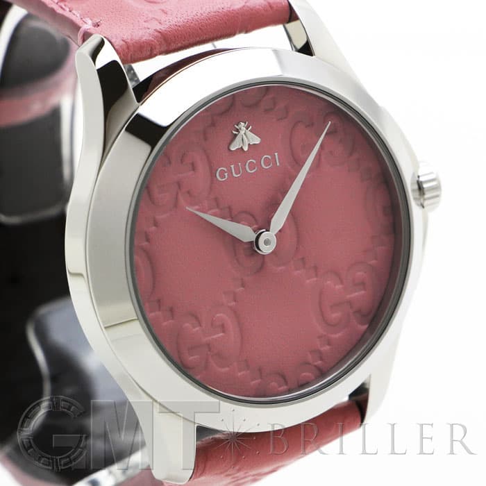 新品)GUCCI グッチ YA1264030 Gタイムレス グッチシグネチャー ピンク 
