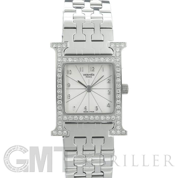 HERMESエルメスレディースウォッチHウォッチダイヤ付き新品未使用金属ベルト 中古)HERMES エルメス Hウォッチ HH1.230 ベゼルダイヤ（商品ID