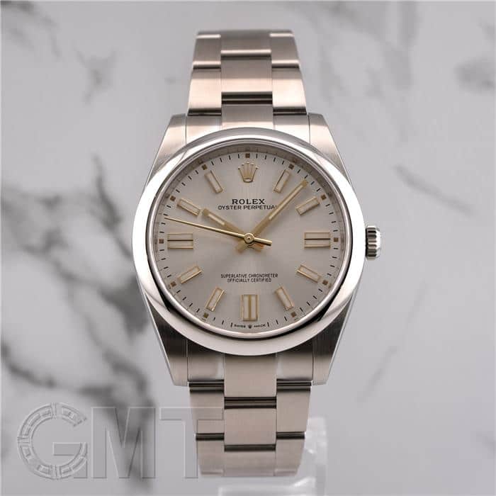 中古)ROLEX ロレックス オイスターパーペチュアル 41 124300 シルバー