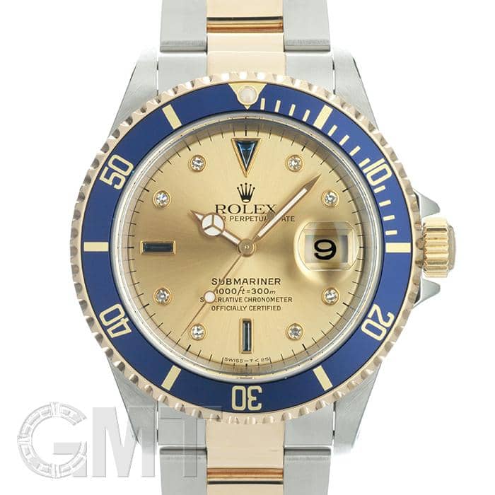 中古)ROLEX ロレックス サブマリーナー デイト 16613SG シャンパン 8P