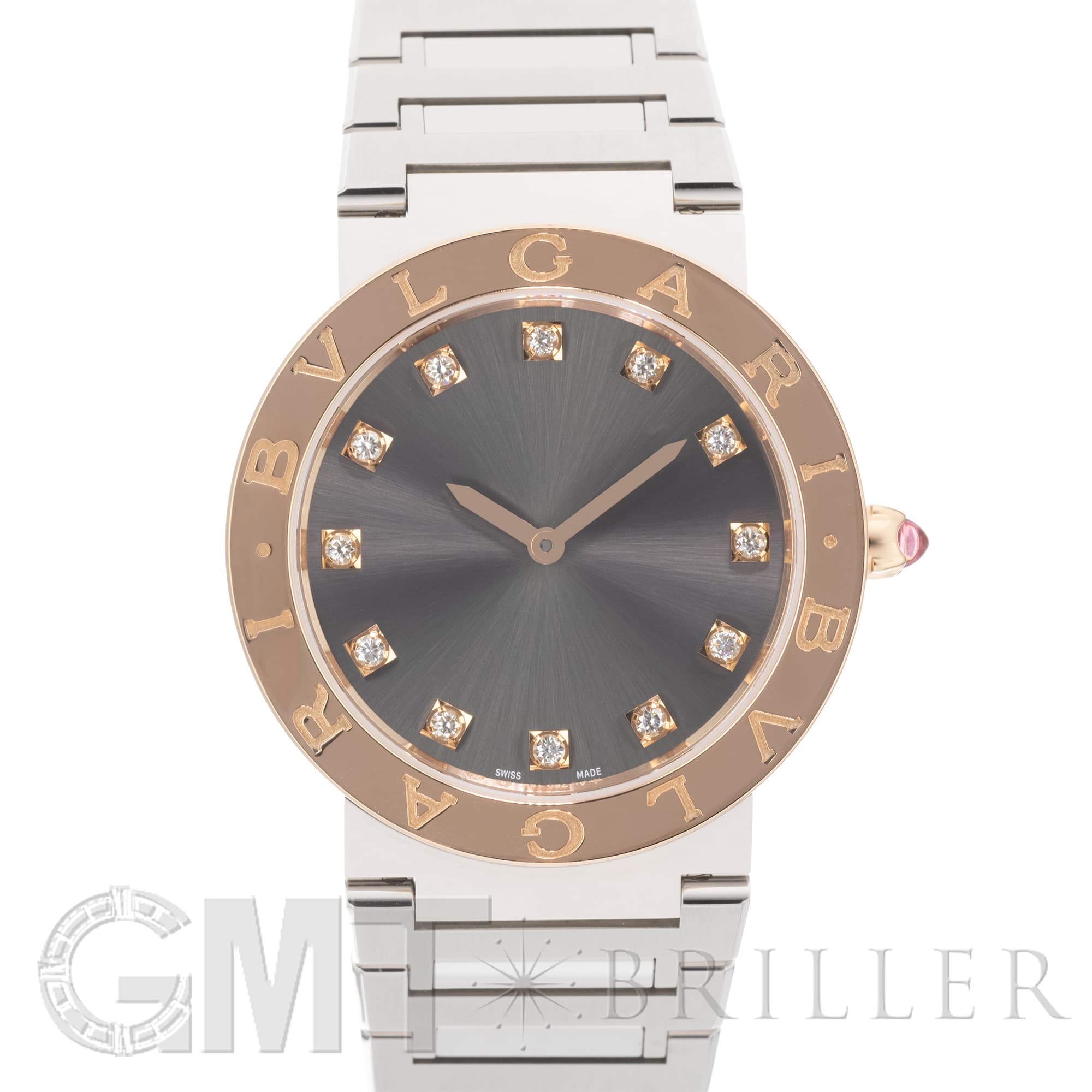 新品)BVLGARI ブルガリ ブルガリ・ブルガリ ウォッチ グレー 12Pダイヤ