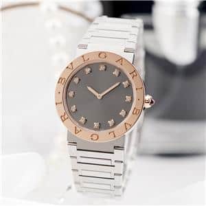 新品)BVLGARI ブルガリ ブルガリ・ブルガリ ウォッチ グレー 12Pダイヤ