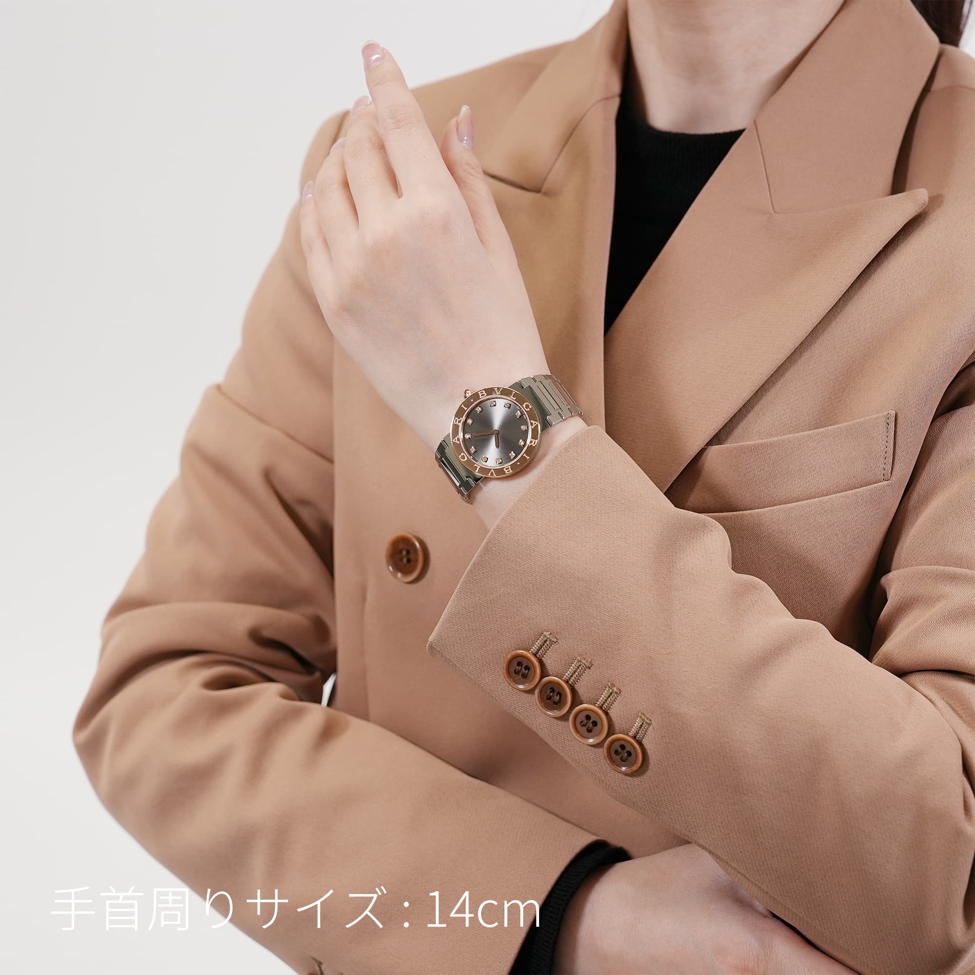 新品)BVLGARI ブルガリ ブルガリ・ブルガリ ウォッチ グレー 12Pダイヤ