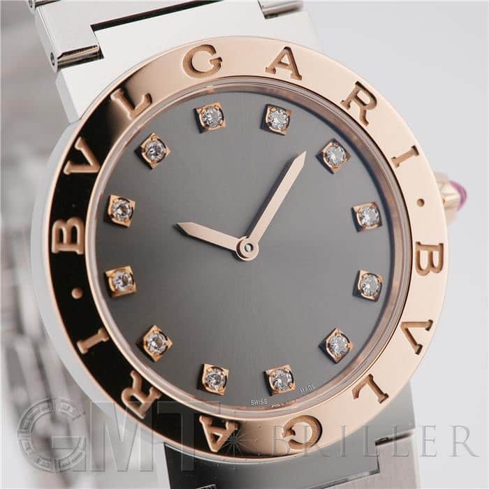 新品)BVLGARI ブルガリ ブルガリ・ブルガリ ウォッチ グレー 12Pダイヤ