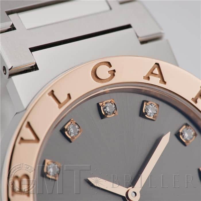 新品)BVLGARI ブルガリ ブルガリ・ブルガリ ウォッチ グレー 12Pダイヤ