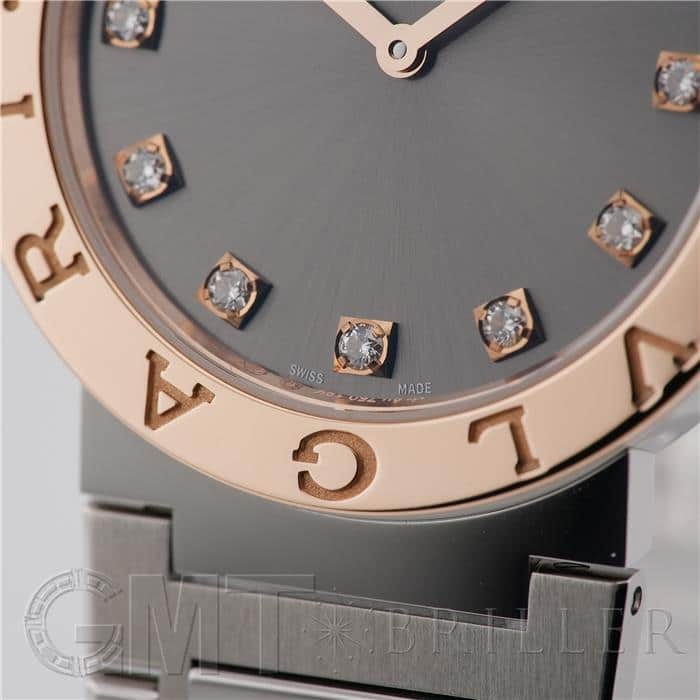 新品)BVLGARI ブルガリ ブルガリ・ブルガリ ウォッチ グレー 12Pダイヤ