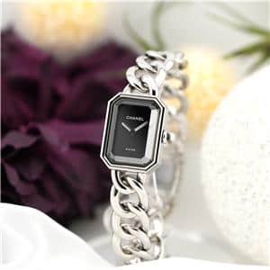 ✨✨CHANEL✨シャネル✨プルミエール✨シルバー✨ブラック文字盤✨腕時計✨ シャネル時計/Chanel/レディース腕時計/プルミエール/ヴィンテージ
