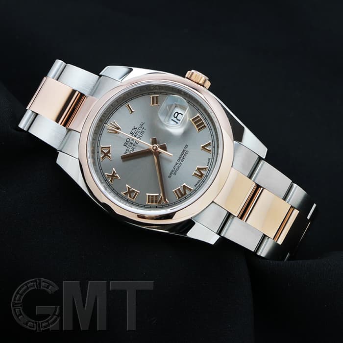 驚きの値段での商品をすべて 中古)ROLEX ロレックス デイトジャスト 116201 グレーローマ ベルト、ブレスレット