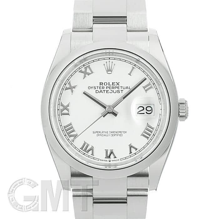 中古)ROLEX ロレックス デイトジャスト 36 126200 ホワイトローマ