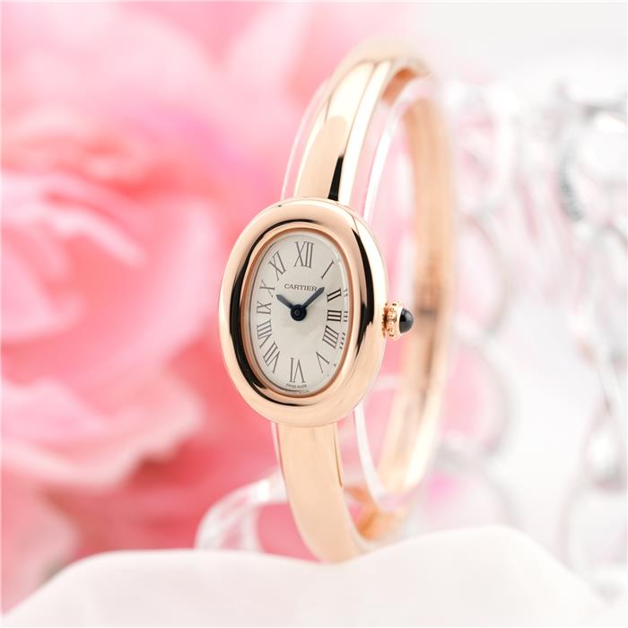中古)CARTIER カルティエ ベニュワール ウォッチ ミニモデル ピンク