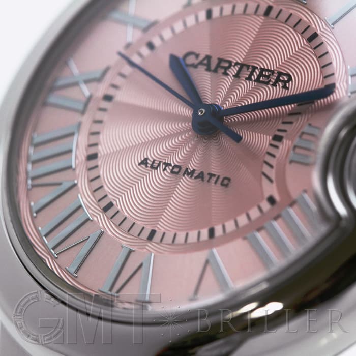 カルティエ Cartier 腕時計 バロンブルー W6920100 ピンクギョーシェ文字盤 SS 自動巻き 【中古】 新品)CARTIER カルティエ バロンブルー 33mm W6920100 ピンク（商品ID