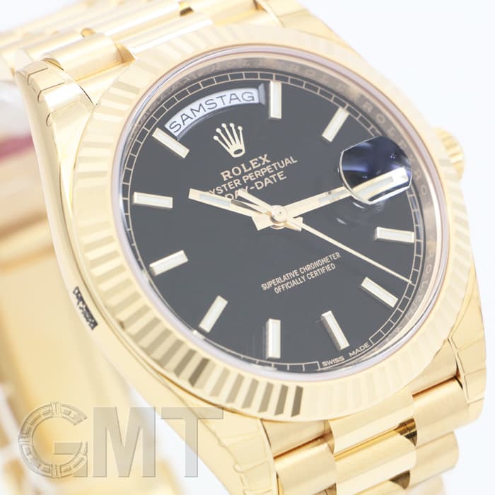 未使用)ROLEX ロレックス デイデイト 40 228238 ブラック斜め