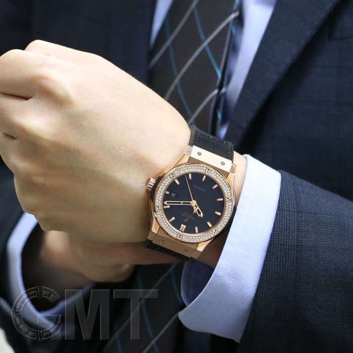 新品)HUBLOT ウブロ クラシック キングゴールド ダイヤモンド 新品)HUBLOT ウブロ クラシック キングゴールド ダイヤモンド