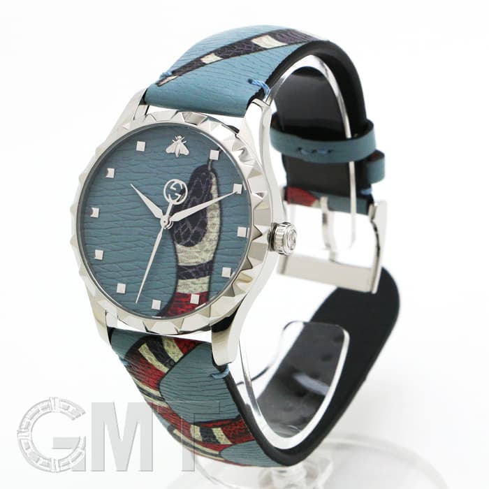 新品)GUCCI グッチ Gタイムレス YA1264080 スネーク ライトブルー