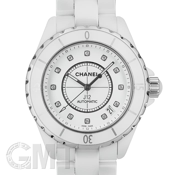 中古)CHANEL シャネル J12 H1629 ホワイトセラミック 12Pダイヤ 38mm