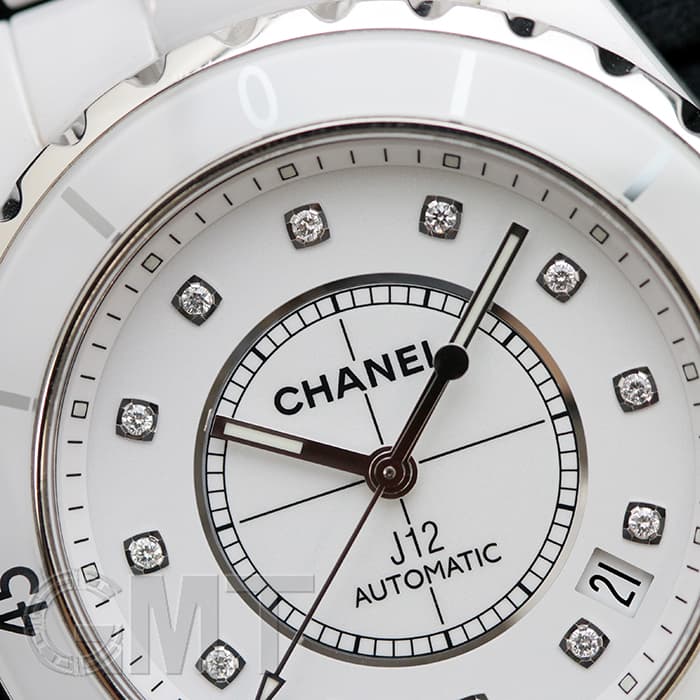 中古)CHANEL シャネル J12 H1629 ホワイトセラミック 12Pダイヤ 38mm