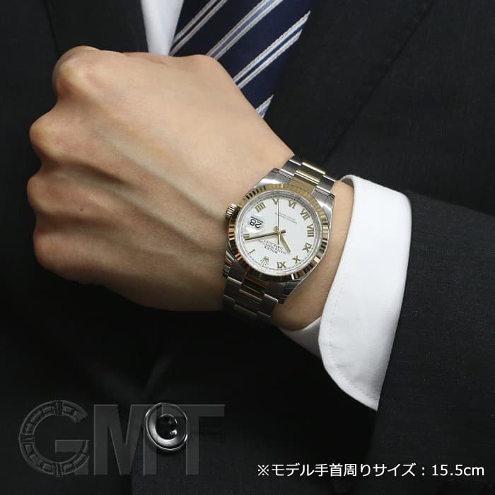 中古)ROLEX ロレックス デイトジャスト 36 126233 ホワイトローマ