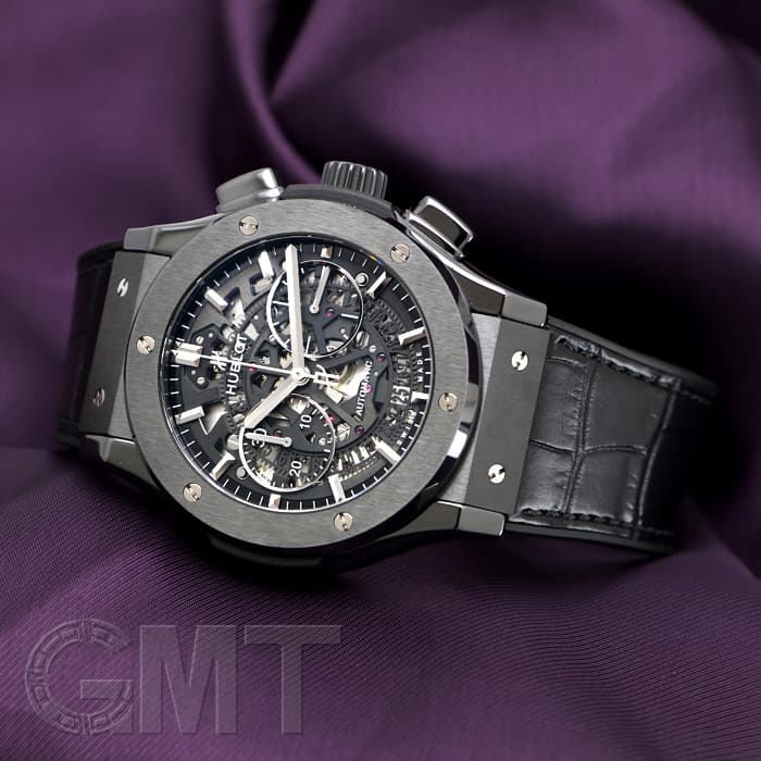 ウブロ HUBLOT クラシックフュージョン 純正ストラップ 黒レザーラバー中古 542.CM.1171.RX ブラック HUBLOT（ウブロ）クラシックフュージョン