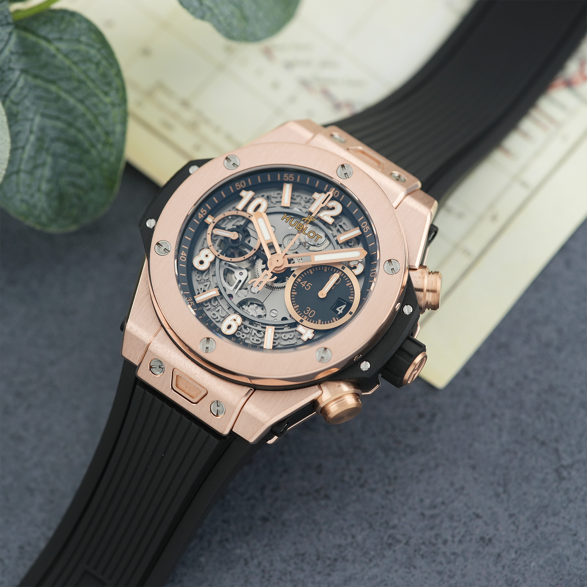 中古)HUBLOT ウブロ ビッグバン ウニコ 42mm キングゴールド 441.OX 