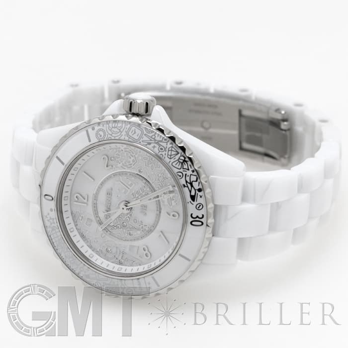 シャネル CHANEL H6477 J12 白セラミック 20周年記念限定モデル クォーツ レディース 良品 _946944 CHANEL - シャネル CHANEL H6477 J12 白セラミック 20周年記念限定