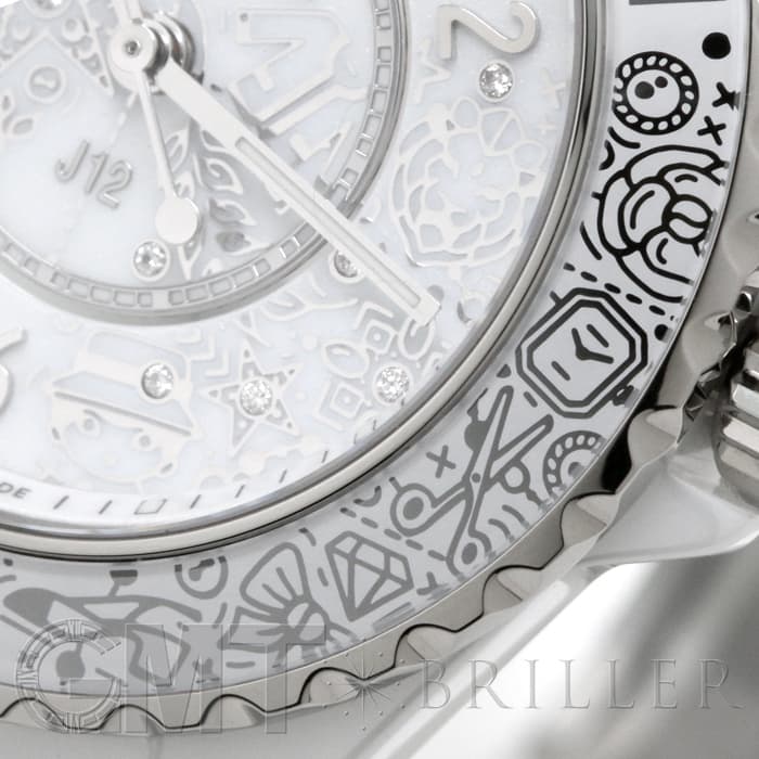 シャネル CHANEL H6477 J12 白セラミック 20周年記念限定モデル クォーツ レディース 良品 _946944 CHANEL - シャネル CHANEL H6477 J12 白セラミック 20周年記念限定