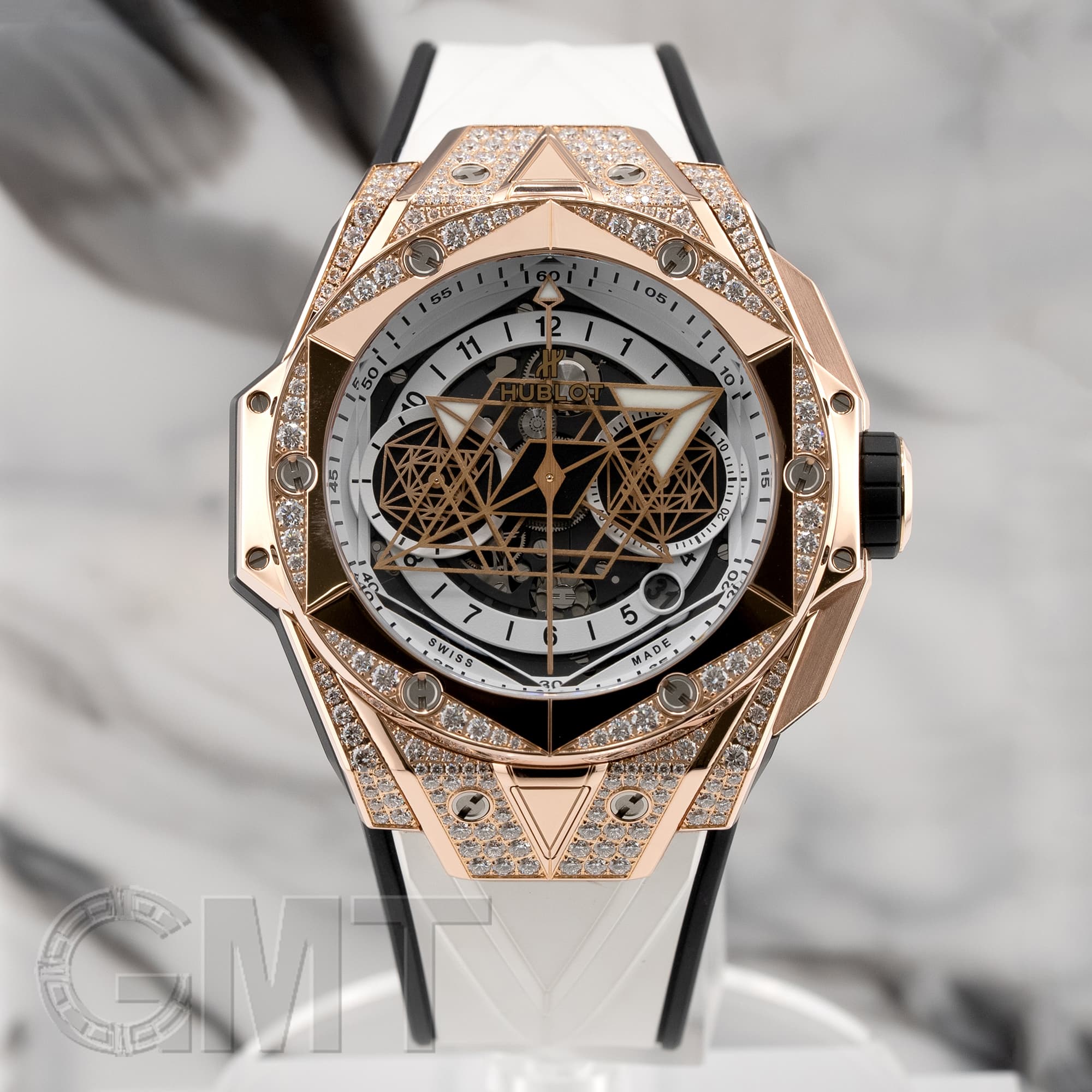 中古)HUBLOT ウブロ ビッグバン ウニコ サンブルー II キングゴールド