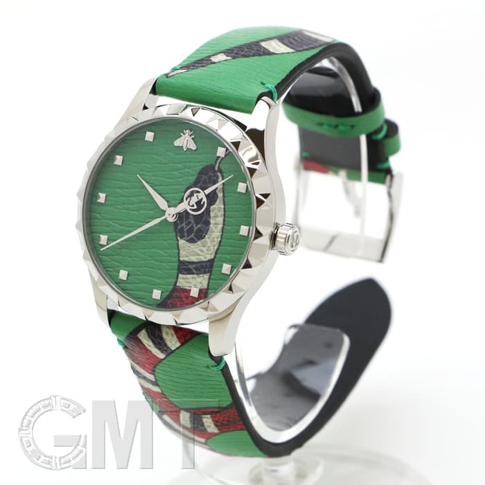 新品)GUCCI グッチ Gタイムレス YA1264081 スネーク グリーン（商品ID