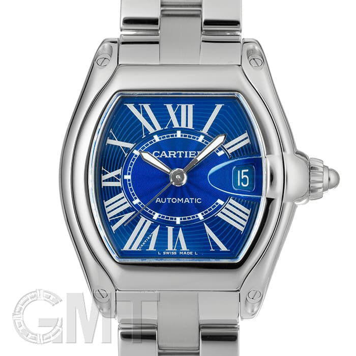 中古)CARTIER カルティエ ロードスター LM W62048V3 ブルーダイアル