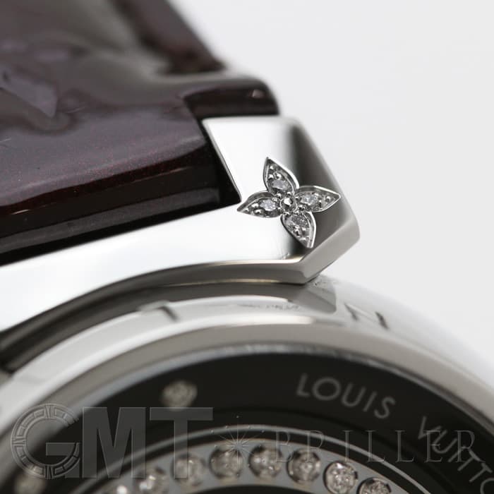 ルイ ヴィトン LOUIS VUITTON タンブール ディスク アマラント ディアモンMM Q1319 レディース ダイヤモンド クォーツ Tambour 90317507 中古)LOUIS VUITTON ルイ・ヴィトン タンブール ディスク アマラント