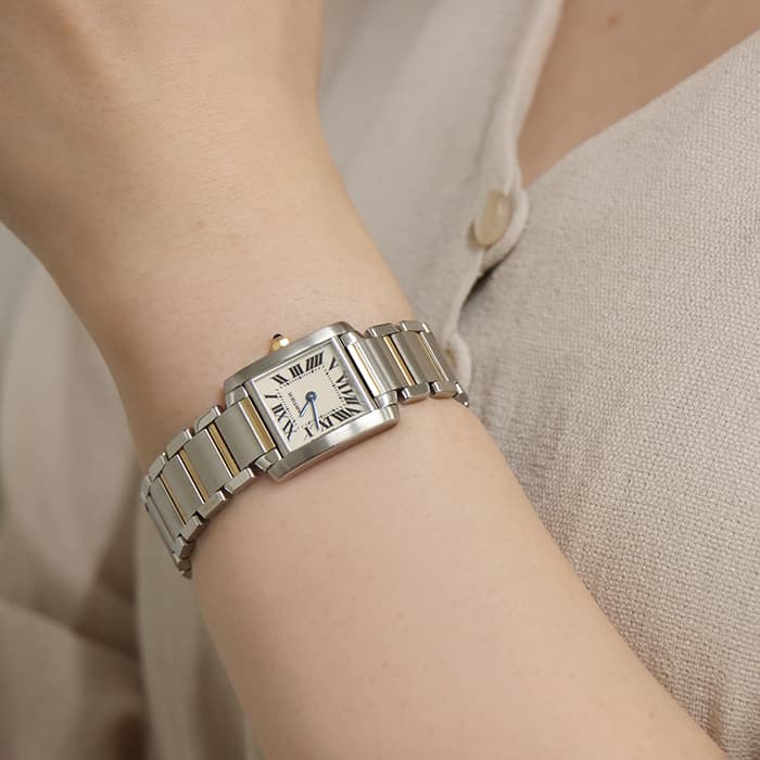 中古)CARTIER カルティエ タンク フランセーズ SM W51007Q4