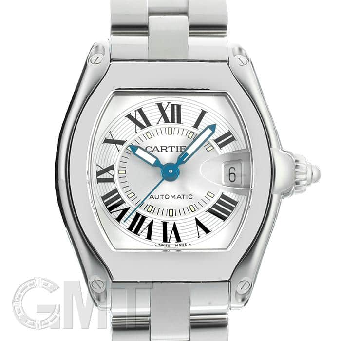 カルティエ　ロードスターLM ローマン　W62000V3　シルバー　ヴィンテージ 中古)CARTIER カルティエ ロードスター LM W62000V3（商品ID