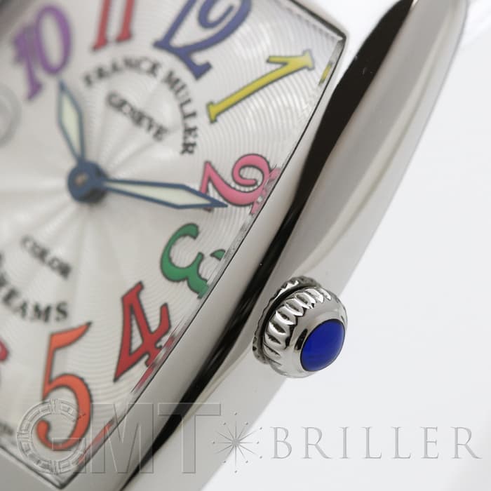 電池交換済 FRANCK MULLER フランクミュラー トノーカーベックス カラードリーム 1752QZCOLDRM シルバー ギョーシェ SS ステンレス レディース クォーツ【6ヶ月保証】【中古】【腕時計】 新品)FRANCK MULLER フランク・ミュラー トノーカーべックス カラー