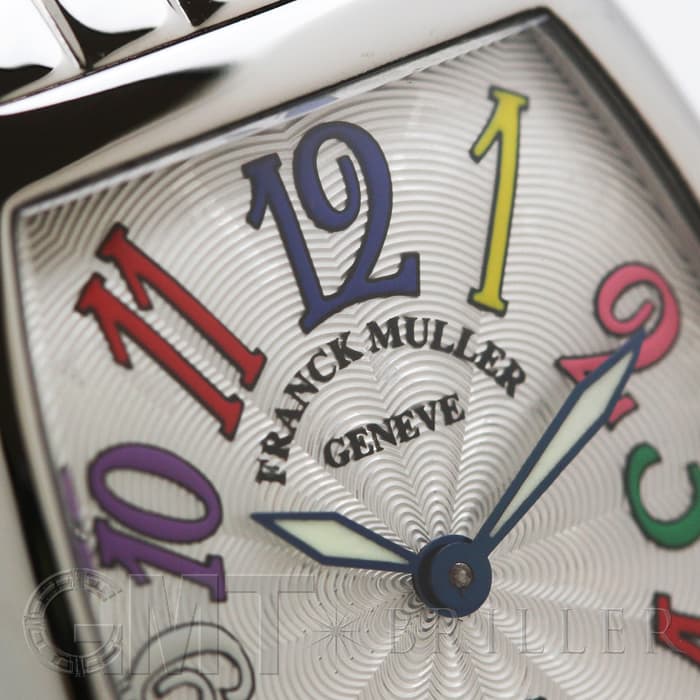 電池交換済 FRANCK MULLER フランクミュラー トノーカーベックス カラードリーム 1752QZCOLDRM シルバー ギョーシェ SS ステンレス レディース クォーツ【6ヶ月保証】【中古】【腕時計】 新品)FRANCK MULLER フランク・ミュラー トノーカーべックス カラー