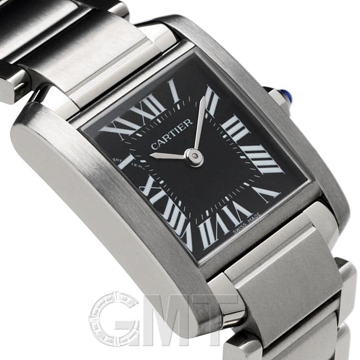 中古)CARTIER カルティエ タンク フランセーズ SS SM ブラック アジア