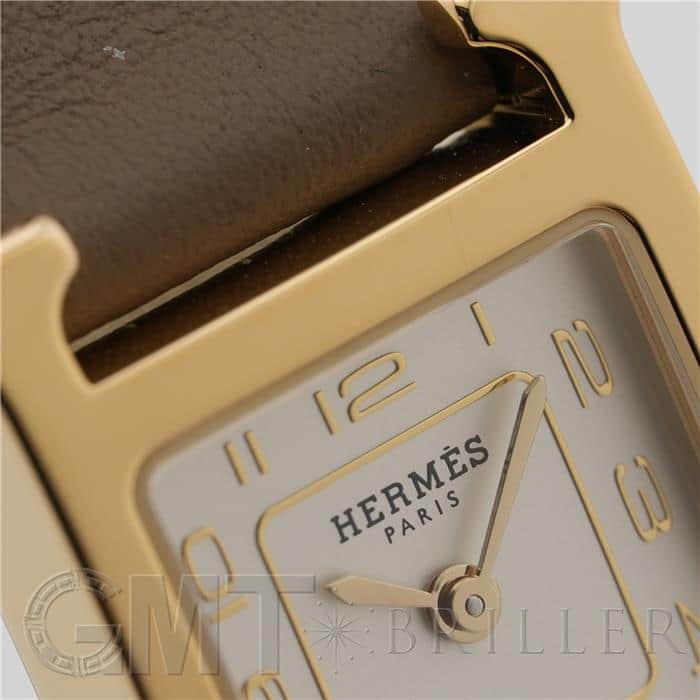 中古)HERMES エルメス Hウォッチ HH1.101 ミニ エトゥープ（商品ID